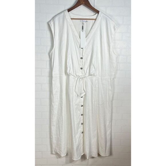 Calvin Klein Womens dress Size 20W Linen blend NEW WITH TAGS - Picture 1 of 11
